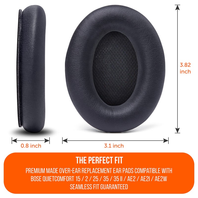 WC Upgraded Replacement Ear Pads for Bose QC15 Headphones Made by Wicked Cushions- Supreme Comfort - Compatible with QC25 / QC2 / AE2 / AE2i / AE2W - Extra Durable | (PU Leather) - Image 5